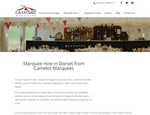 Tablet Screenshot of camelotmarquees.com